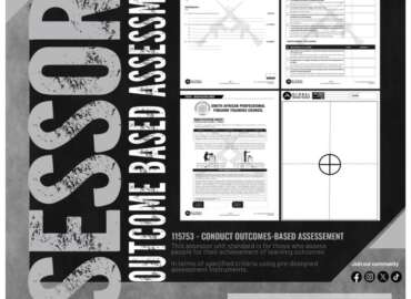 Unit standard 115753 is for those who assess people for their achievement of learning outcomes in terms of firearm training unit standards using pre-designed assessment instruments.