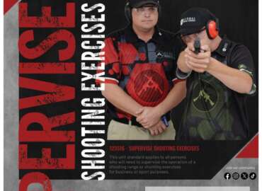 Unit standard 123516 is for persons who will need to supervise the operation of a shooting range or shooting exercises for business or sport purposes.
