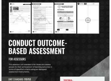 Unit standard 115753 is for those who assess people for their achievement of learning outcomes in terms of firearm training unit standards using pre-designed assessment instruments.