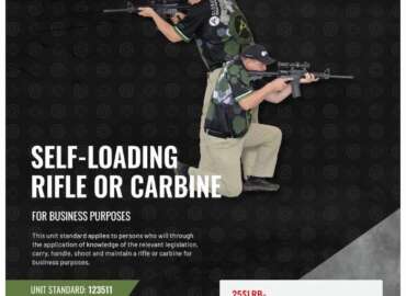 Unit standard 123511 is for persons who requires knowledge on the carry, handle, shooting and maintenance of a self-loading rifle or carbine for business purposes.