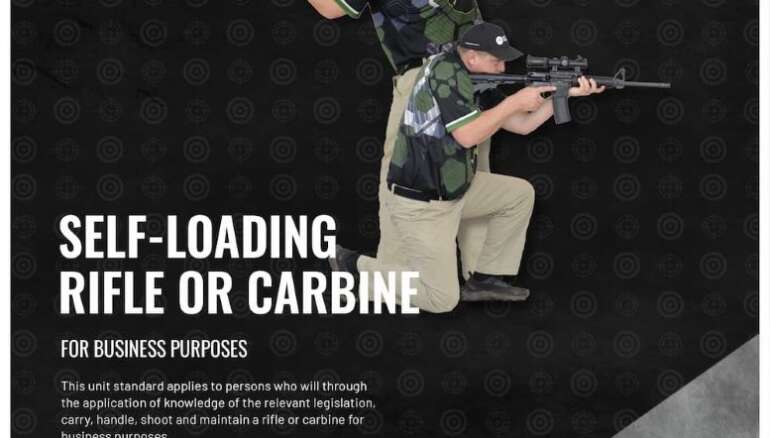 Unit standard 123511 is for persons who requires knowledge on the carry, handle, shooting and maintenance of a self-loading rifle or carbine for business purposes.